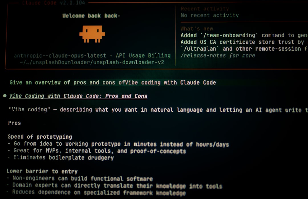 Tela de computador exibindo código e saída de modelo, o tipo de pipeline rodando por trás de um único prompt